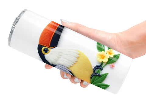Tumbler Toucan Embroidery Sublimation artnoy 