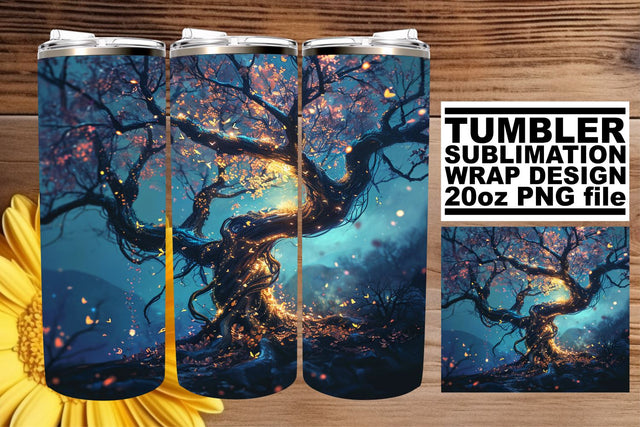 Tumbler Transformation: Spring Tree Sublimation - 20oz Sublimation afrosvg 