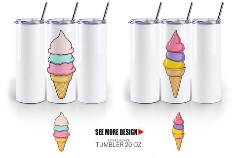 Tumbler Triple Scoop Sublimation artnoy 