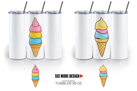 Tumbler Triple Scoop Sublimation artnoy 