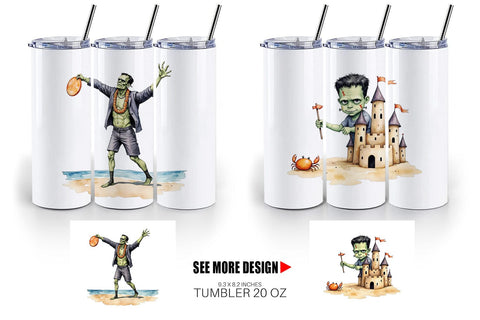 Tumbler Tropical Frankenstein Sublimation artnoy 