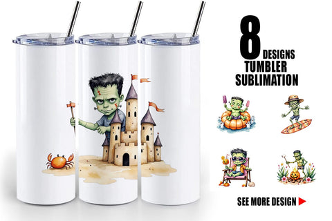 Tumbler Tropical Frankenstein Sublimation artnoy 