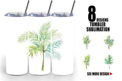 Tumbler Tropical Palms Sublimation artnoy 