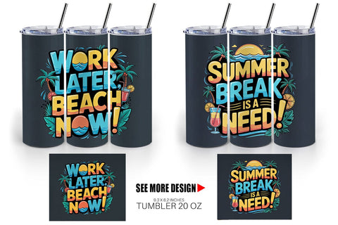 Tumbler Tropical Summer Sublimation artnoy 