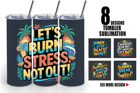 Tumbler Tropical Summer Sublimation artnoy 