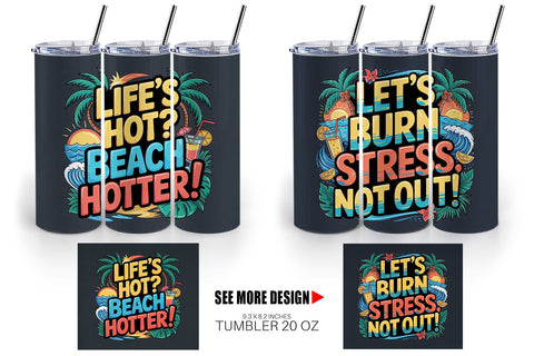 Tumbler Tropical Summer Sublimation artnoy 