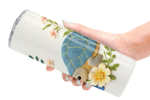 Tumbler Turtle Embroidery Sublimation artnoy 