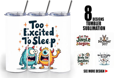 Tumbler Ugly Cute Christmas Countdown: Quirky Quotes Sublimation artnoy 