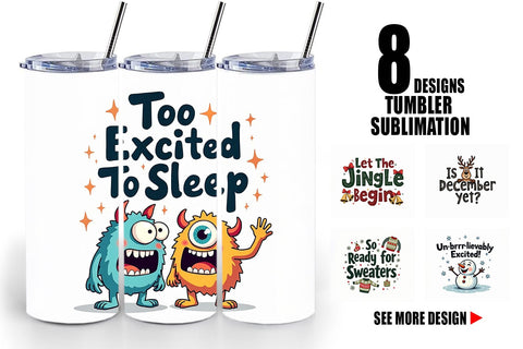 Tumbler Ugly Cute Christmas Countdown: Quirky Quotes Sublimation artnoy 