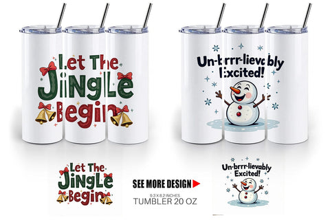 Tumbler Ugly Cute Christmas Countdown: Quirky Quotes Sublimation artnoy 