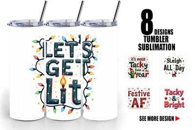 Tumbler Ugly Sweater Sayings: Tacky & Trendy Quotes Sublimation artnoy 