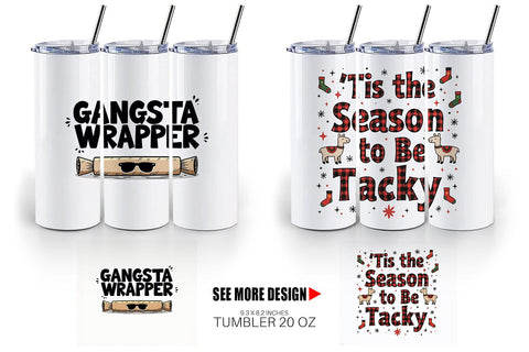 Tumbler Ugly Sweater Sayings: Tacky & Trendy Quotes Sublimation artnoy 