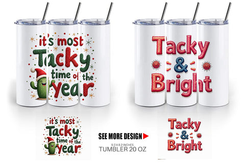 Tumbler Ugly Sweater Sayings: Tacky & Trendy Quotes Sublimation artnoy 