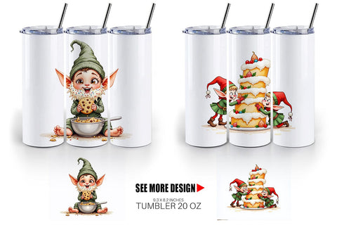 Tumbler UglyCute Christmas Bake-Off Disaster Sublimation artnoy 