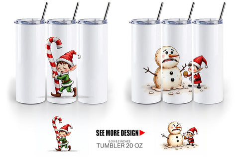 Tumbler UglyCute Christmas Bake-Off Disaster Sublimation artnoy 