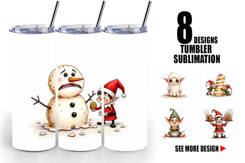 Tumbler UglyCute Christmas Bake-Off Disaster Sublimation artnoy 