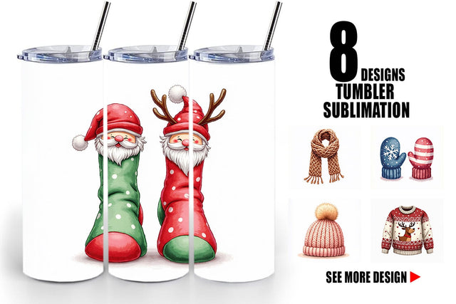 Tumbler UglyCute Christmas Sweaters Sublimation artnoy 