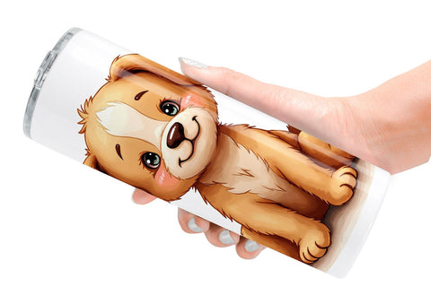 Tumbler UglyCute Gingerbread Pals Watercolor Sublimation artnoy 