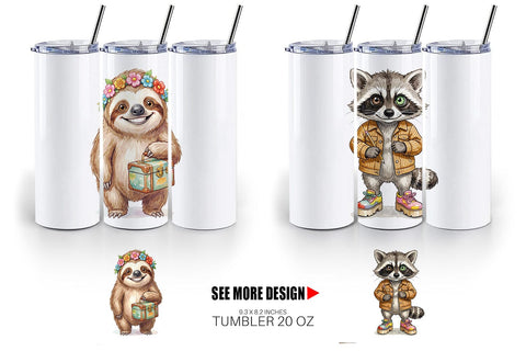 Tumbler UglyCute Groovy Animal Teacher Sublimation artnoy 
