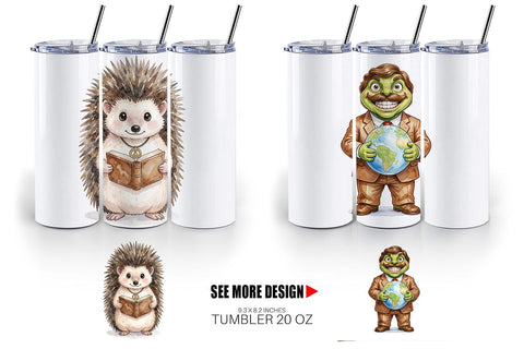 Tumbler UglyCute Groovy Animal Teacher Sublimation artnoy 