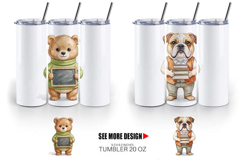 Tumbler UglyCute Groovy Animal Teacher Sublimation artnoy 