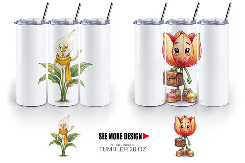 Tumbler UglyCute Groovy Plant Teacher Sublimation artnoy 