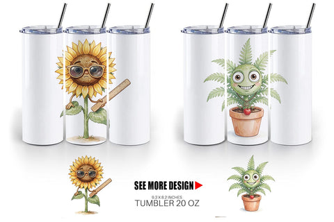 Tumbler UglyCute Groovy Plant Teacher Sublimation artnoy 