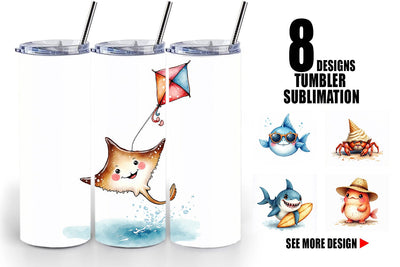 Tumbler UglyCute Ocean Oddities Sublimation artnoy 