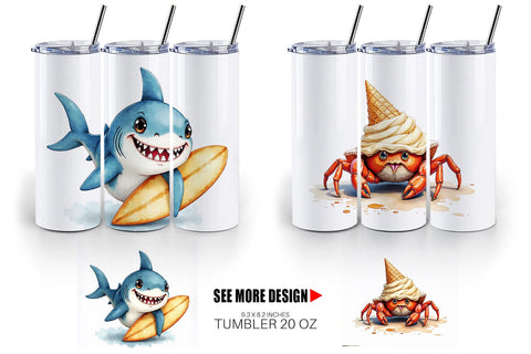 Tumbler UglyCute Ocean Oddities Sublimation artnoy 