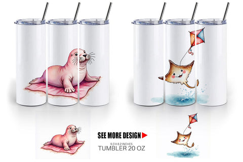 Tumbler UglyCute Ocean Oddities Sublimation artnoy 