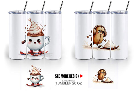 Tumbler UglyCute Winter Food & Drinks Sublimation artnoy 