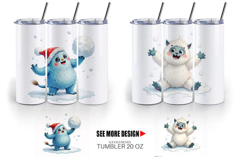 Tumbler UglyCute Yeti & Gnome Winter Games Sublimation artnoy 