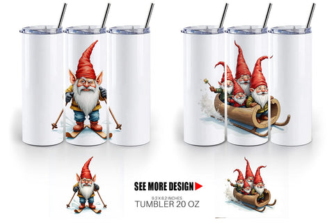 Tumbler UglyCute Yeti & Gnome Winter Games Sublimation artnoy 