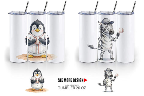 Tumbler Unbothered Baseball Pitcher Watercolor Sublimation artnoy 