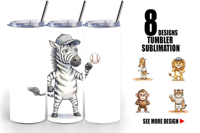 Tumbler Unbothered Baseball Pitcher Watercolor Sublimation artnoy 