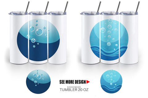 Tumbler Underwater Bubbles Sublimation artnoy 