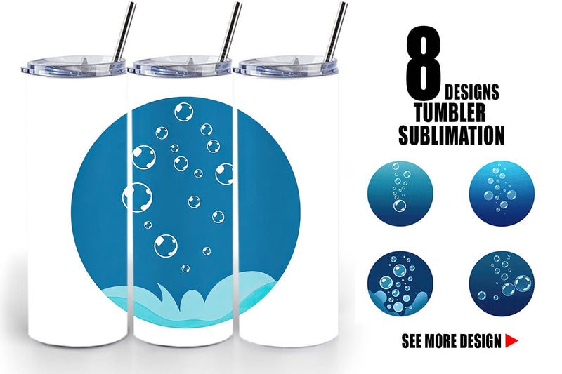 Tumbler Underwater Bubbles Sublimation artnoy 