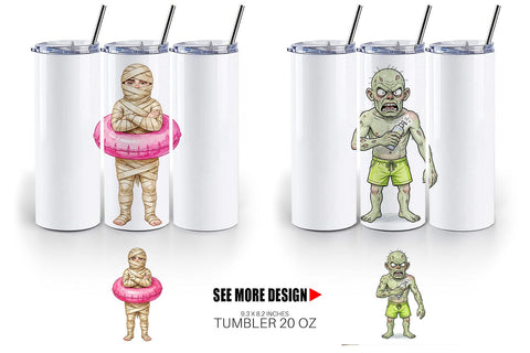Tumbler Unimpressed Summerween Ghouls Sublimation artnoy 