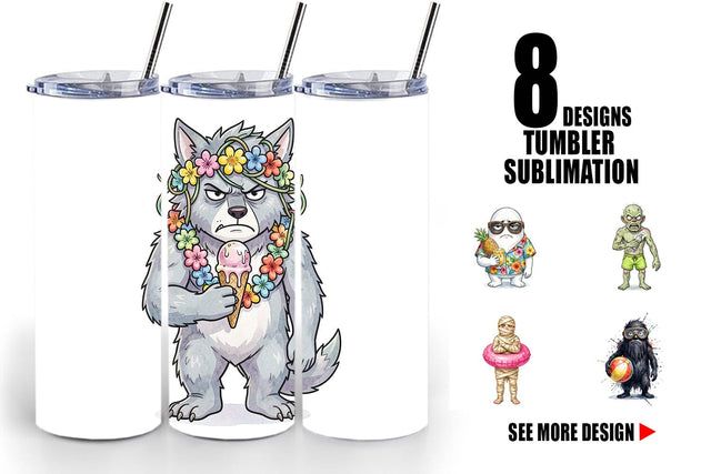 Tumbler Unimpressed Summerween Ghouls Sublimation artnoy 