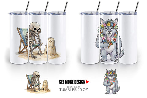 Tumbler Unimpressed Summerween Ghouls Sublimation artnoy 