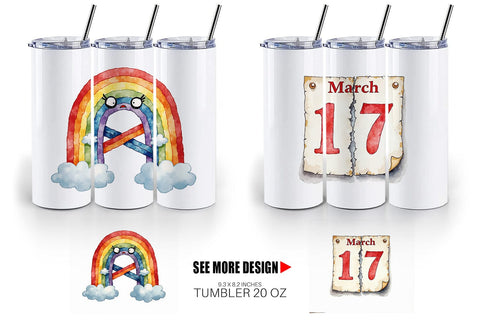 Tumbler Unlucky Charms Retro Sublimation artnoy 