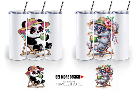 Tumbler Vacation Animal Sublimation artnoy 