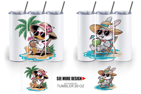 Tumbler Vacation Animal Sublimation artnoy 