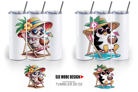 Tumbler Vacation Animal Sublimation artnoy 
