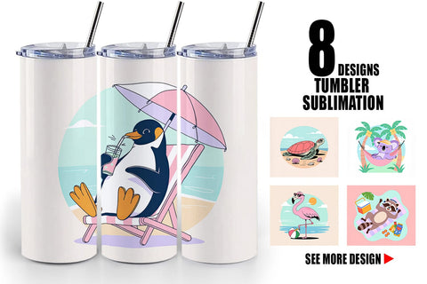 Tumbler Vacation Animals Sublimation artnoy 