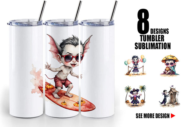 Tumbler Vacation Vampire Vibes Sublimation artnoy 
