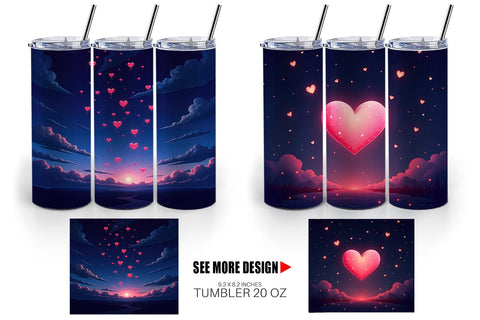 Tumbler Valentine Night Sublimation artnoy 