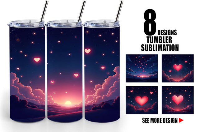 Tumbler Valentine Night Sublimation artnoy 