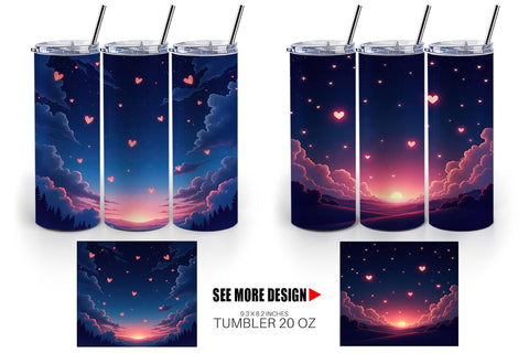 Tumbler Valentine Night Sublimation artnoy 
