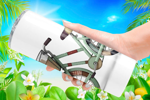Tumbler Vibrant Summer Play Patchwork Sublimation artnoy 